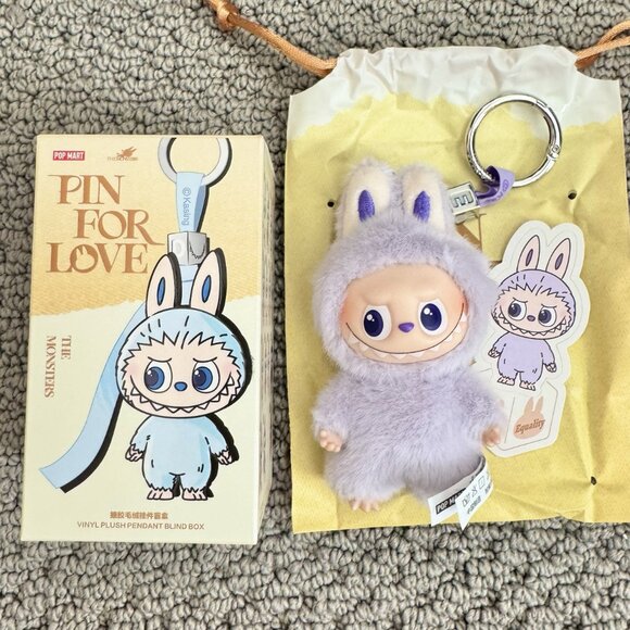 💗 Authentic POP MART THE MONSTERS Pin For Love Purple Mini Labubu E – US Ship - Picture 1 of 2